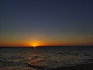 sunset over the sea
