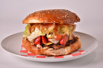 Sausage Burger Delicious Mexican Food