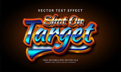 Shot on target 3d editable text style effect