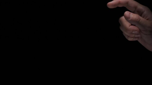 男性の手 指を差すジェスチャー