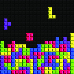 Colorful squares background. Seamless vector illustration. 