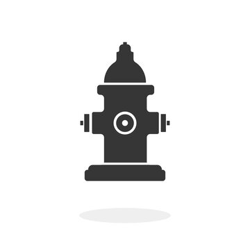 Fire Hydrant Black Icon Vector illustration
