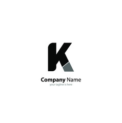 letter k logo concept for company with white background, minimalist style