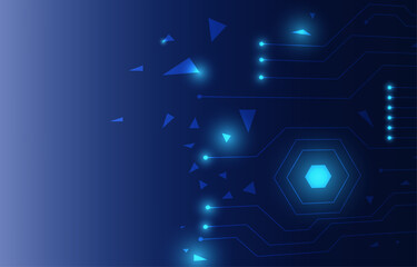 circuit connecting dots and lines.abstract background.molecules technology with polygonal shapes,  Connection structure. Big data visualization,futuristic Illustration Vector design