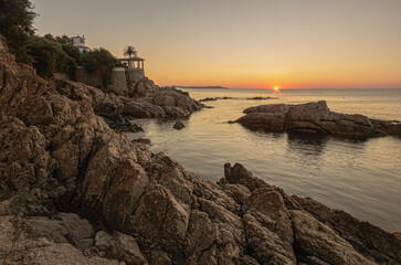 lighthouse at sunset