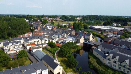  Aerial photo of Omagh Town Co Tyrone Northern Ireland