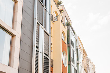 expensive townhouses in a row at berlin, mitte