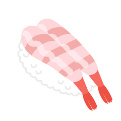 甘エビの寿司のイラスト
