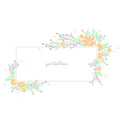 floral elements and flowers wreaths in watercolor style for cards and wedding invitations.