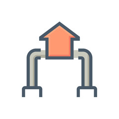Smart home or home automation vector icon. Include robot or robotic arm. That machine, artificial intelligence or assistant for service, cleaning and cooking. Concept for futuristic, future. 48x48 px.