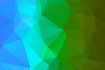 Green vivid geometric abstract bright green blurred mosaic wallpaper with triangle shapes for banner