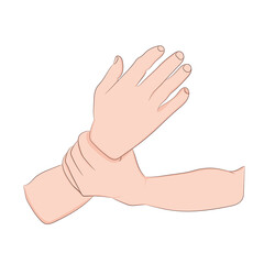 graphics drawing concept Guillain-Barre syndrome Wrist pain is often caused or ascending para vector illustration