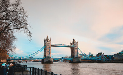 Tower bridge sunset
