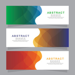 Vector abstract design web banner template. Web Design Elements - Header Design. Abstract geometric web banner template on grey background.Modern banner.
