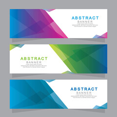 Vector abstract design web banner template. Web Design Elements - Header Design. Abstract geometric web banner template on grey background.Modern banner.