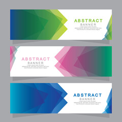 Vector abstract design web banner template. Web Design Elements - Header Design. Abstract geometric web banner template on grey background.Modern banner.