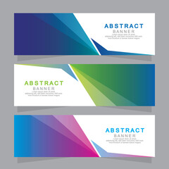 Vector abstract design web banner template. Web Design Elements - Header Design. Abstract geometric web banner template on grey background.Modern banner.