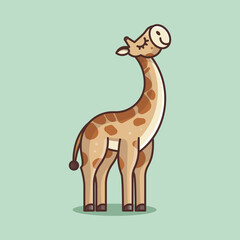 cute giraffe for icon, logo and character illustration.