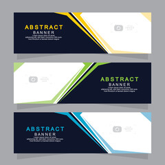 Vector abstract design web banner template. Web Design Elements - Header Design. Abstract geometric web banner template on grey background.Modern banner.