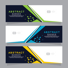 Vector abstract design web banner template. Web Design Elements - Header Design. Abstract geometric web banner template on grey background.Modern banner.