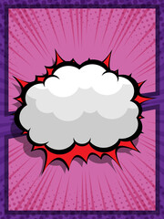 abstract comic book pop art speech bubble
