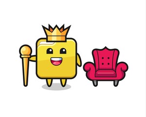 Mascot cartoon of folder as a king