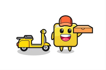 Character Illustration of folder as a pizza deliveryman