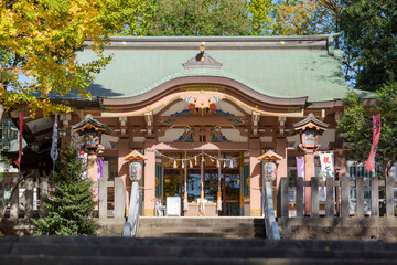 architecture of main shrine of kitaszawa hachiman jinja, tokyo, japan