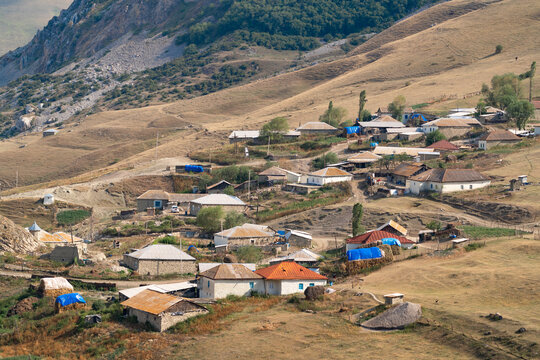 Alpine village Jek in the Azerbaijan