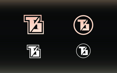 BT or TB letter logo with gaming style and contemporary colors