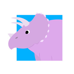 トリケラトプスアイコン　四角フレーム