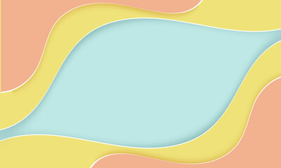 Obraz premium Abstract papercut background. modern wavy layers composition. Liquid color. Fluid shapes .Paper cut style, 3d effect imitation, space for text. Fit for banner, invitation, poster or web site design