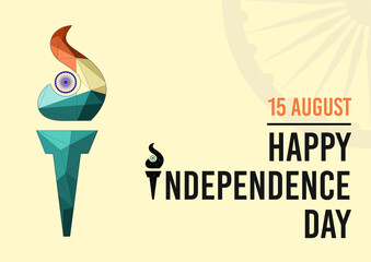 Independence Day Torch Polygonial Artwork