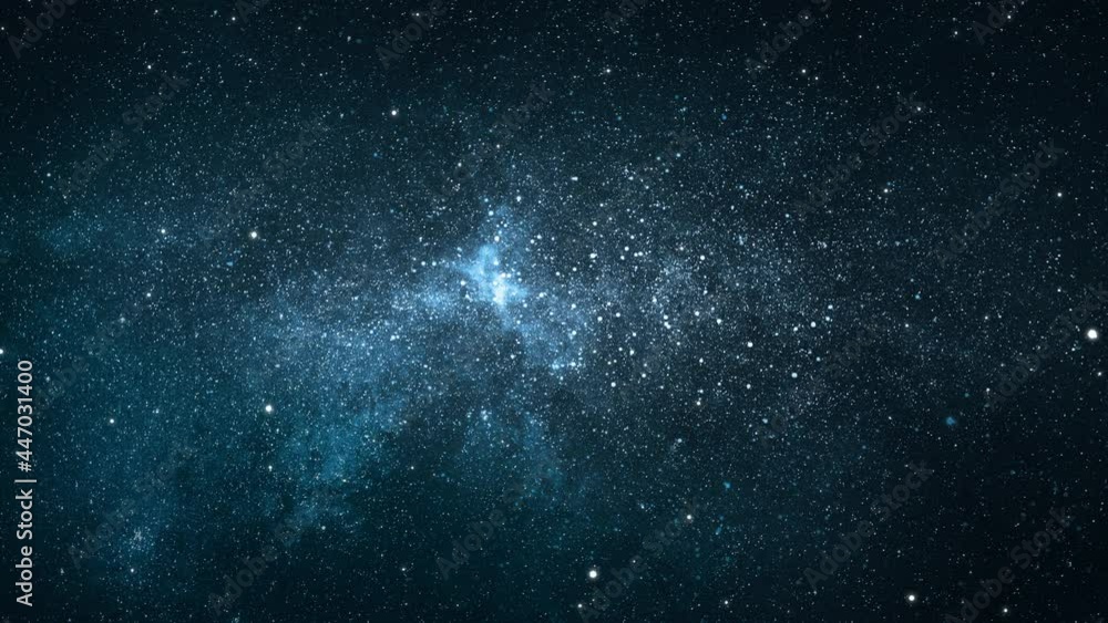 Wall mural galaxy nebula background moving stars space background