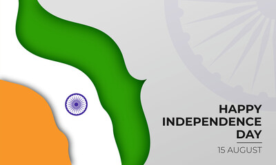 15 August Independence Day with Indian Flag colors