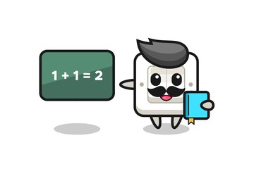 Illustration of light switch character as a teacher