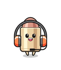 Cartoon mascot of bullet as a customer service