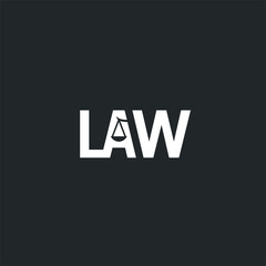 Law Firm Logo Design. Attorney Icon. Vector Illustration.