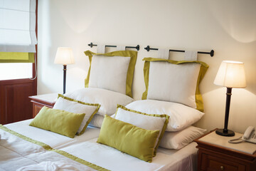 hotel bedroom with bed