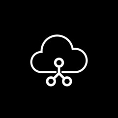 Share icon isolated on dark background