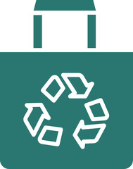 Recycle bag icon. Ecology concept icon style