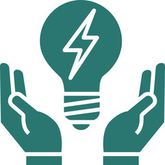 Save energy icon. Ecology concept icon style