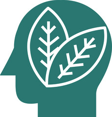 Think green icon. Ecology concept icon style