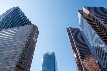 Fototapeta na wymiar Downtown Calgary alberta business district skyline towers