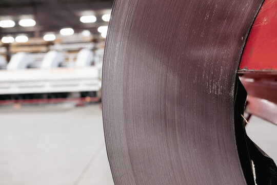 Steel Roll in Metal Roofing Manufacturing Factory