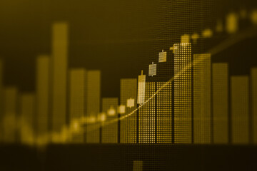 Forex market background, trading on the currency market Forex. Currency exchange rate for world currency: US Dollar, Euro, Frank, Yen. Financial, money, global finance, stock market background.	
