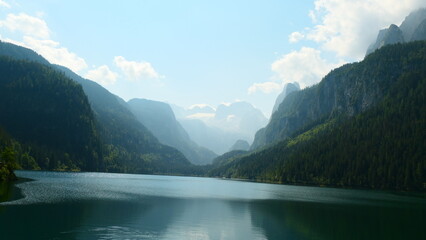 Fototapeta premium Dachstein, Dachsteingletscher, Gosausee, Urlaub im Salzkammergut