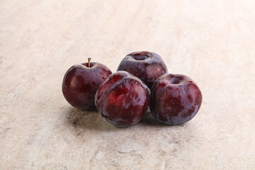 Ripe and sweet purple plum