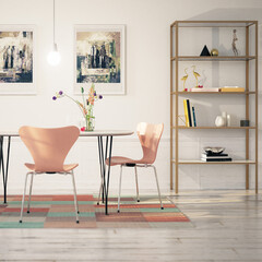 Cute Dinning Room Furniture Design (detail)  - 3D Visualization