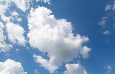 White clouds on a blue sky